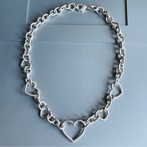 Tiffany & Co. Elsa Peretti 6 Multi Open Heart Necklace in Sterling Silver